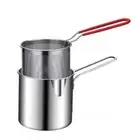 304 SS Basket Pot Fryer Fry Deep Frying Fish Strainer French Japanese Chips Mesh
