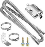 Air Heater Exhaust Pipe - Flexible Exhaust Tubing: 2.5cm/1inch 200cm Inner Car Exhaust Pipe Silencer Muffler, Diesel Heater Exhaust Pipe, Flexible Exhaust Pipe for Air Diesel Heater Flex Pipe