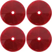 TIDTALEO 4pcs Durable Round Reflectors High Visibility Safety Reflectors for Mailbox Post Weather Resistant Design Enhances Vehicle Recognition and Distance Maintenance