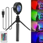 Sunset Projector Lamp Dimmable Atmosphere LED Night Light With Tripod Home Decor