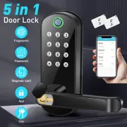 Smart Door Lock Fingerprint Lock Keyless Entry Lock w/ Keypad Front Door Lock AU