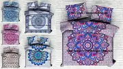 Indian Mandala Duvet Doona Cover Comforter Hippie Bohemian Queen Quilt Cover Set