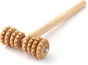 Tuuli Accessories Anti Cellulite Massage Roller T-Roller Tool Massager Maderotherapy Wooden 14.6x5.1 inches