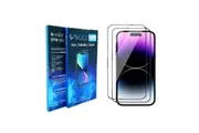 NUGLAS iPhone 14 13 12 11 Pro Max XS XR 8 Clear Screen Protector Transparent Tempered Glass 9H Hardness