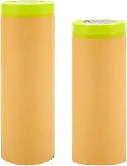 craspire 2 Rolls, 2 Sizes, Painter's Tape, Pre-Glued Masking Paper, Waterproof Car Paint Masking Paper, Self-Adhesive Protective Film Paper for Windows, Cars, Skirting Boards, Floor Furniture,