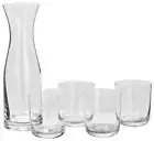 Freedom Homewares Coolee 5 Piece Pitcher & Glasses set European CrystalineGlass