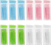 Molain 600 Pack Double-Head Dental Flossers, 50pcs/Box Floss Picks Interdental Toothpick Brush Teeth Stick Floss Picks Dental Oral Care Toothpicks