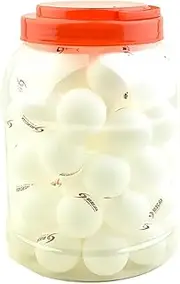 60 Pack Table Tennis Balls Set, 40mm Sports Ping Pong Balls Training, Bottled Ball for Competition Training Practice and Casual Playing, 23 * 16cm, Yellow