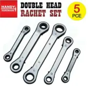 Handy Hardware® 5PCE Double-Head Hand Wrench Tool Kit Reversible Ratchet Set
