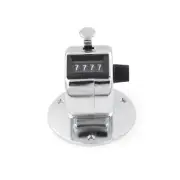 4 Digit Manual Hand Tally Mechanical Palm Click Counter Round Base&UU