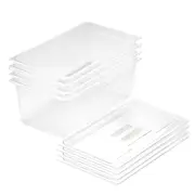 SOGA 200mm Clear Gastronorm GN Pan 1/1 Food Tray Storage Bundle of 4 with Lid