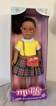 NIB My Life As Foreign Language Tutor Doll African American 18-inch Poseable NEW