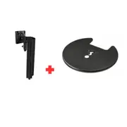 Atdec AWMS-1340 130mm Arm + 400mm Post / 12kg (26.5lb) Flat Screens, 10kg (22lb) Curved Screens + Grommet Clamp Desk Fixing, Black