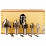 TTC 1/4"-2" 10 Pc HSS 82Â° Single Flute Countersink Set
