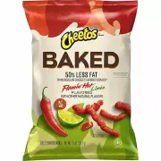 Cheetos Baked Crunchy FLAMIN' HOT LIMON Cheese Snack Chips 7.62oz 1 Bag
