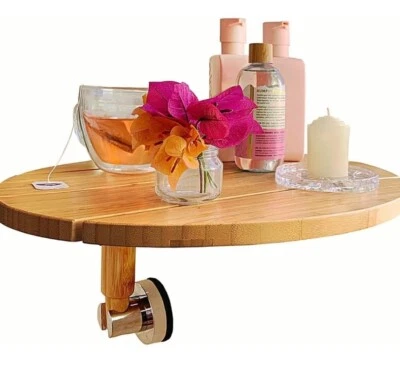 Kovah Bamboo Bath caddy Tray with suction Cup