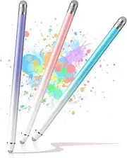 Stylus Pens for Touch Screens (3Pcs), Capacitive Stylus Pen for iPad with High Sensitivity Fiber Tip Compatible with All Universal Touch Screens