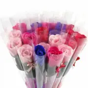 Artificial Flower 10 Pcs Single Stem Artificial Rose Soap Made Flowers Decor