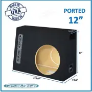 12" Single Vented / Ported Sub Box Subwoofer Enclosure Speaker Box Ground Shaker