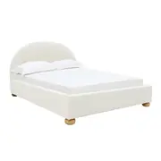 [James Lane] Arch Boucle Bed Frame Ivory