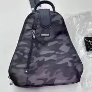 Baggallini NWT Women's Dark Gray Camo Print METRO Backpack, 12"Hx12"Wx4"D