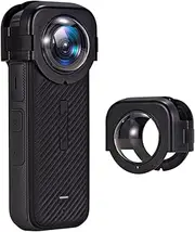 ZLYLVRC Snap-on Lens Guard for Insta360 X4 Panoramic Camera Accessories Lens Protector Frame Protective Lens Cap Cover Case Optical Tempered Glass