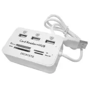 Card Reader and 3 Ports USB Hub, High Speed External Memory Card Reader (MS, ...