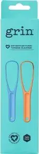 Grin 100% Recycled Plastic Tongue Cleaner Orange, Blue 8x2pk