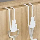 2pcs Closet Door Hooks Over The Door Iron Hooks For Hanging Clothes & Towels