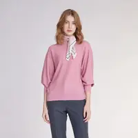 在飛比找momo購物網優惠-【AZUR】經典羊毛圓領寬袖針織上衣