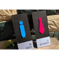 在飛比找蝦皮購物優惠-worldwide 男女廁所標誌牌 鋁 洗手間標示牌 男廁 