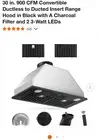 Tylza Range Hood KMB02B-30 New Ductless To Ducted In Black