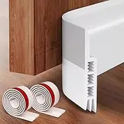 Door Seal Strip & Draft Stopper Snake, Under Door Sweep for Exterior & Interior Doors, 2" W x 39" L Weather Stripping Door Seal, Adhesive Door Sweep for Noise Reduction, Cold Air Insulation, (2 Pack)