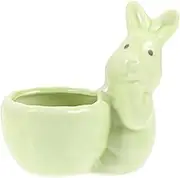 MOLUCKFU Rabbit Shaped Ceramic Egg Holder Adorable Egg Display Stand for Decor for Home Decoration Functional and Stylish Kitchen Accessory