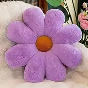 Floral Decorative Cushion, 40x40 Purple