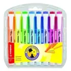 Stabilo 'Swing Cool' Highlighter Marker Pens in Plastic Wallet of 8 Colours