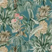 Lee Jofa Tropical Floral Botanical Print Fabric- Caluya Print / Lagoon 3.40 yds