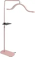 Half Moon Eyelash Floor Light, 29inch 45W 3200K‑5600K Facialist Moon Lamp, LED Half Moon Light Lash Tech with Holder, Dimmable Esthetician Light for Eyelash Skincare Tattoo,Pink