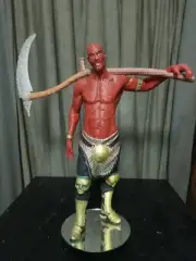 Demon knight, underworld guard, Reaper statue