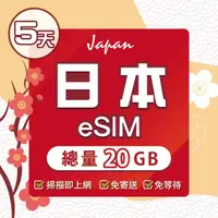 在飛比找momo購物網優惠-【環亞電訊】eSIM日本5天總流量20GB(日本網卡 doc
