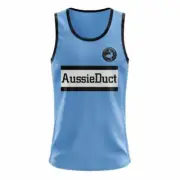 CRONULLA SHARKS NRL RETRO HERITAGE TEAM LOGO MENS COTTON SINGLET TOP