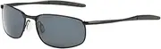 [ZHILE] Polarized Sunglasses for Men Wrap UV400 Protection Classic Metal Frame for Fishing Sporting Driving (Black frame Gray lens)