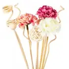 10x Pink Hydrangea Flower Rattan Reed Diffuser Stick Aroma Fragrances Home Decor