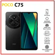 (New) Xiaomi POCO C75 8GB+256GB BLACK Dual SIM Unlocked Android Cell Phone