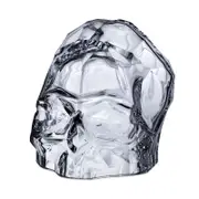 Nude Glass Memento Mori Faceted Skull Head Decor, Small