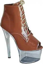 [Denova's] Women's 6in Very High Heel Platform Pole Dance Ankle Boot