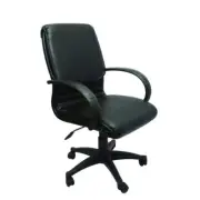New Rapidline Executive Office Chair Medium Back Seating PU Black CL610