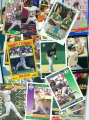 GIFTS FOR CHILDREN 100 Assorted Oakland Athetics Old Baseball Cards FREE POSTAGE