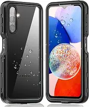 Case for Samsung Galaxy A14 5G, Waterproof Full Body Shockproof Dustproof Heavy Duty Rugged Case with Built-in Screen Protector for Samsung A14-Black