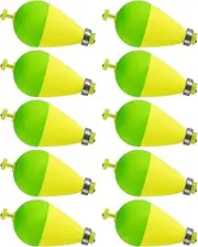 Fishing Corks - 10X Oval Slip Bobbers for Fishing,Weighted Water Cork Ball Outdoor Sports Accessories for Freshwater Saltwater